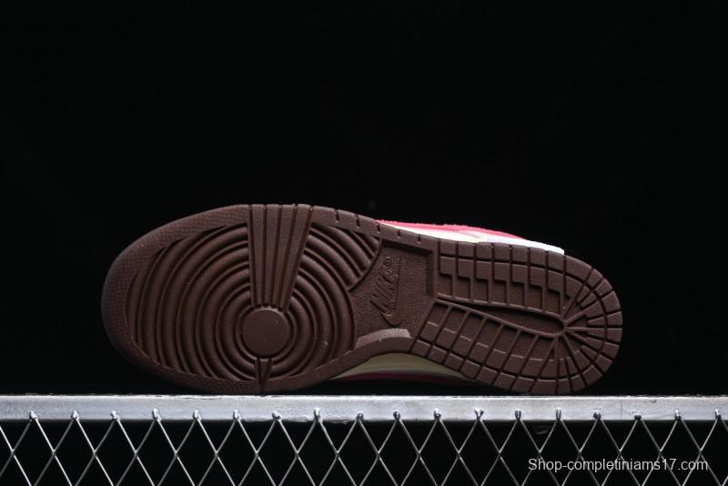 Nike Dunk Low Retro Casual Sneakers in Brown and Sail with Panda Mischief Skyline Theme - DD1503-124