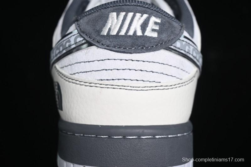 Nike SB Dunk Low The North Face Collaboration - Grey White Anniversary High-End Custom Low-Top Casual Skate Shoes - XX3186-202
