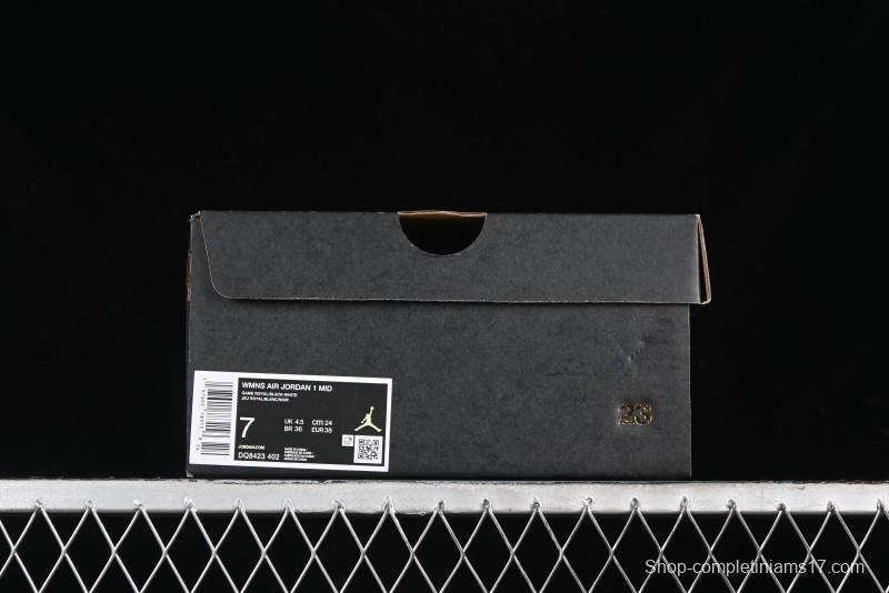 Nike Air Jordan 1 Mid AJ1 Basketball Shoes White Blue - DQ8423-402