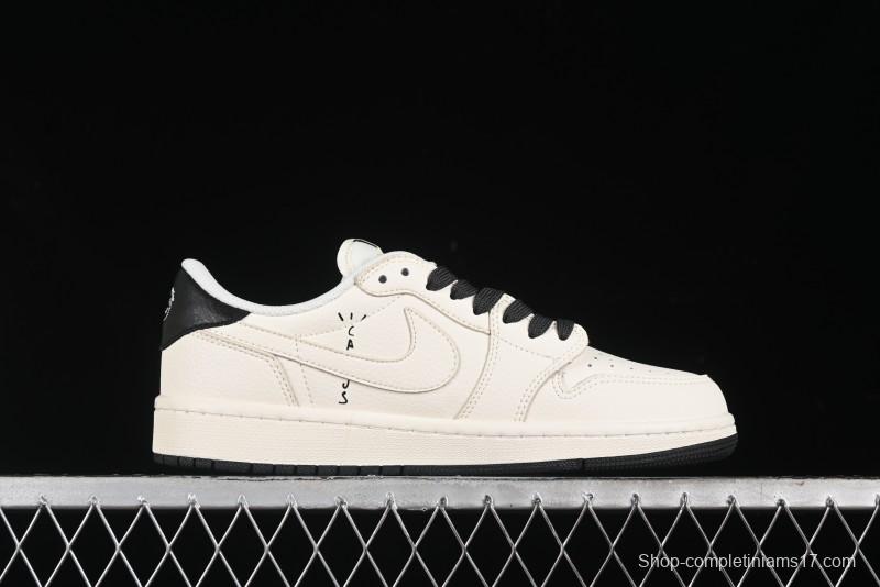 Nike Travis Scott x Fragment Design x Air Jordan 1 Low OG SP AJ1 Supreme North Face Collaboration - DIY1688-004
