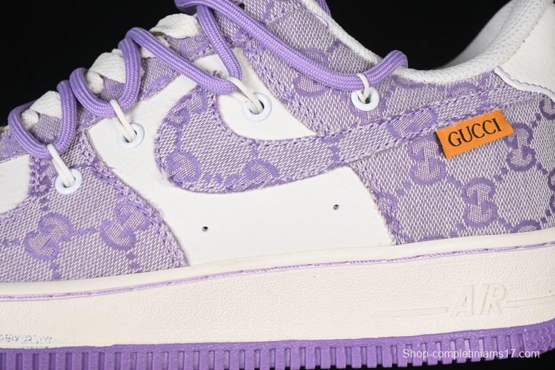 Nike Air Force 1 '07 Low x Gucci Pink Lace-Up Casual Sneakers - BD7700-022