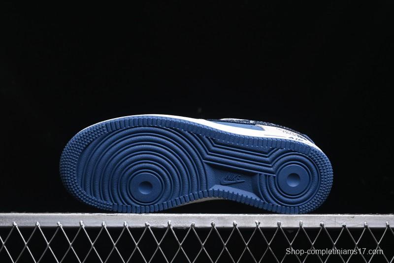 Nike Air Force 1 '07 Low The North Face Collaboration - Blue Floral Swoosh Casual Sneakers - KK1988-021