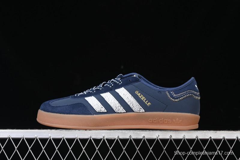 Adidas Clot x Originals Gazelle Indoor Retro Casual Slip-Resistant Wear-Resistant Low-Top Sneakers - IH3725