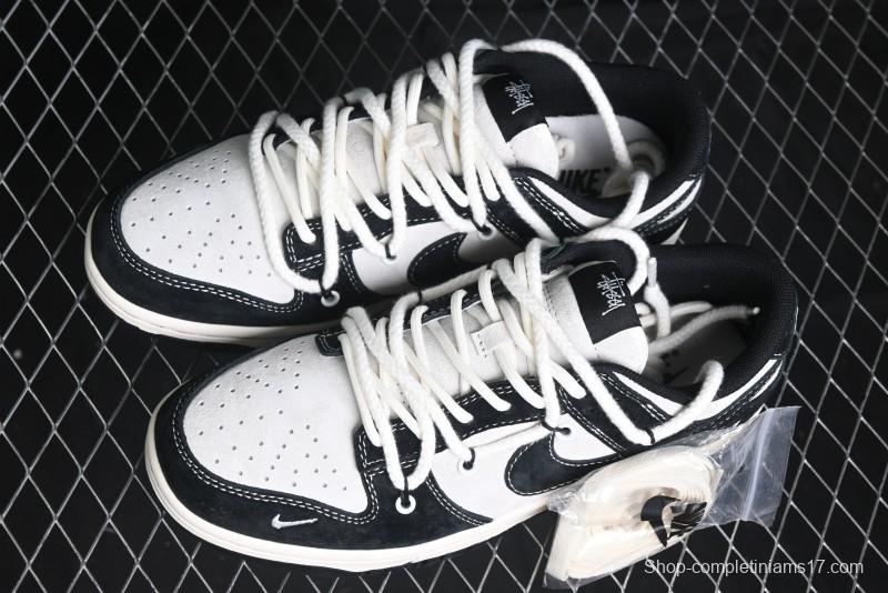 Nike SB Dunk Low Stussy Collaboration - Anniversary High-End Customized Low-Top Casual Skate Shoes - YX5066-209