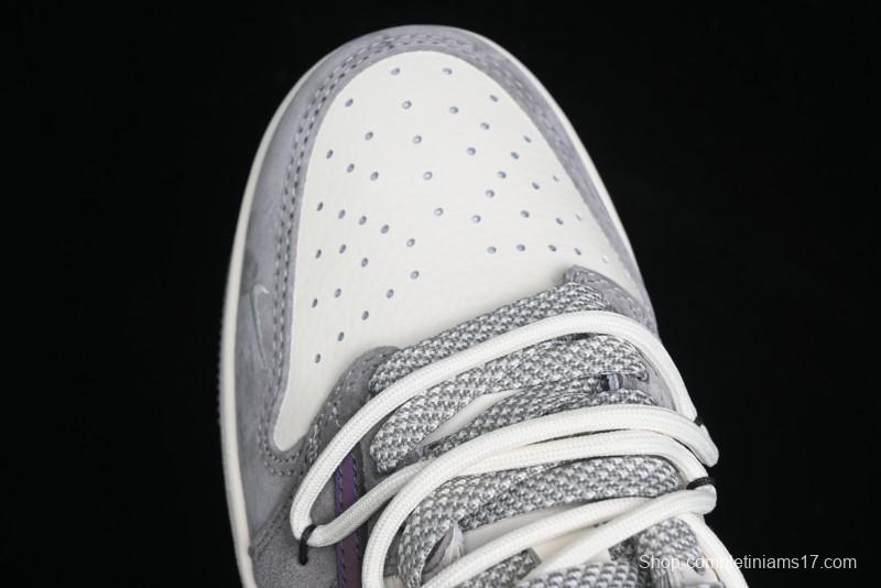 Nike Travis Scott x Fragment Design x Air Jordan 1 Low OG SP AJ1 Dior Collaboration - Splatter Lace-Up Low-Top Casual Sneakers DM9288-002