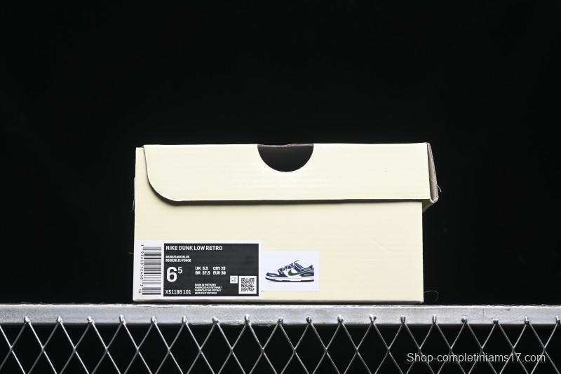 Nike SB Dunk Low Supreme Collaboration - Double Force Blue Lace-Up Anniversary High-End Custom Low-Top Casual Skate Shoes - XS1186-101
