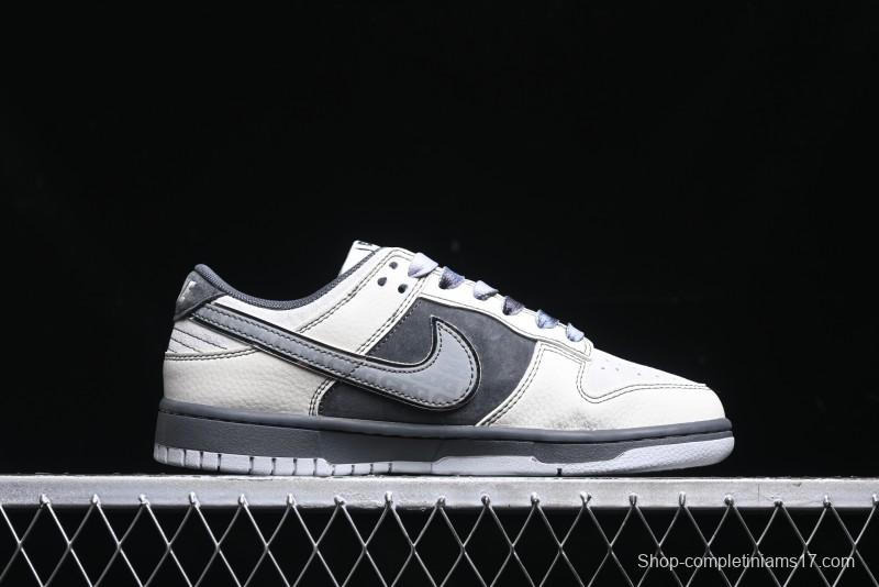Nike SB Dunk Low The North Face Collaboration - Grey White Anniversary High-End Custom Low-Top Casual Skate Shoes - XX3186-202