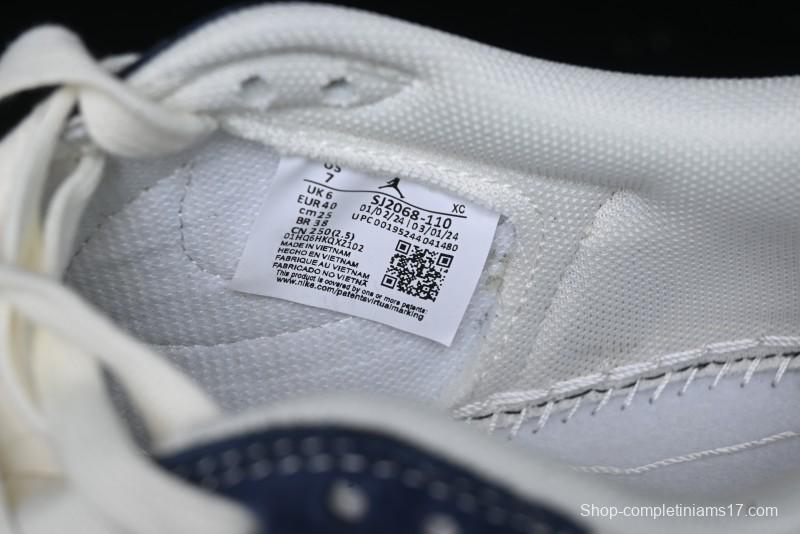 Nike Travis Scott x Fragment Design x Air Jordan 1 Low OG SP AJ1 Retro Sneakers - SJ2068-110