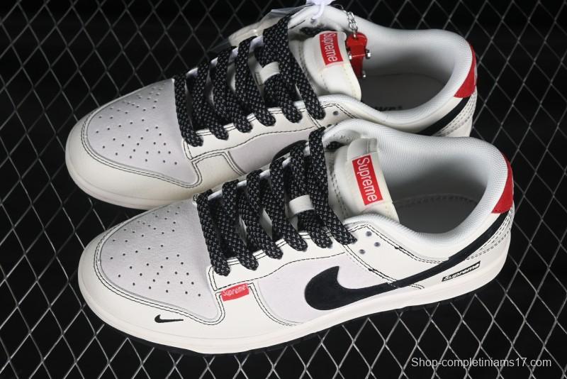 Nike SB Dunk Low Supreme Collaboration Anniversary Customized Low-Top Casual Skate Shoes - BB7518-024