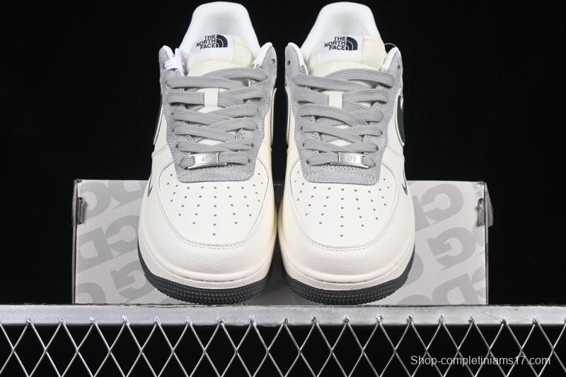Nike Air Force 1 '07 Low The North Face Collaboration Beige Grey Check Grey Outsole Casual Sneakers - XZ6188-191