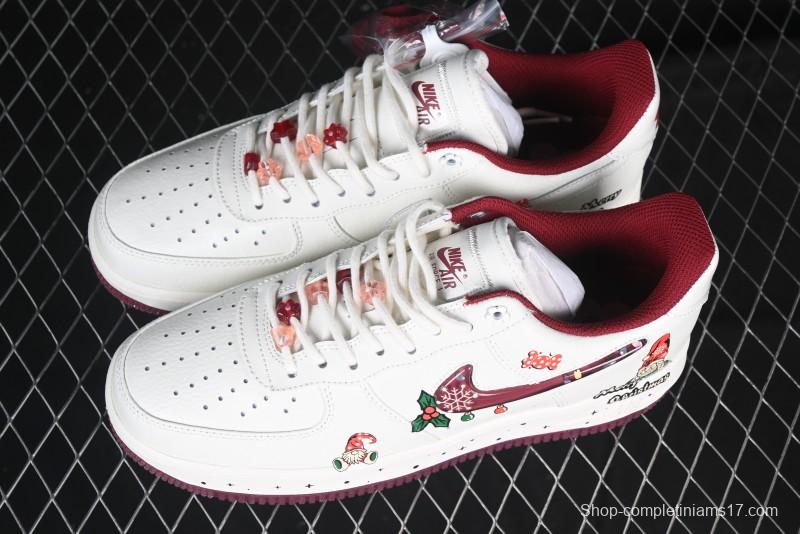 Nike Air Force 1 '07 Low "Grandma Christmas" Limited Edition Custom Casual Sneakers - FZ5068-616