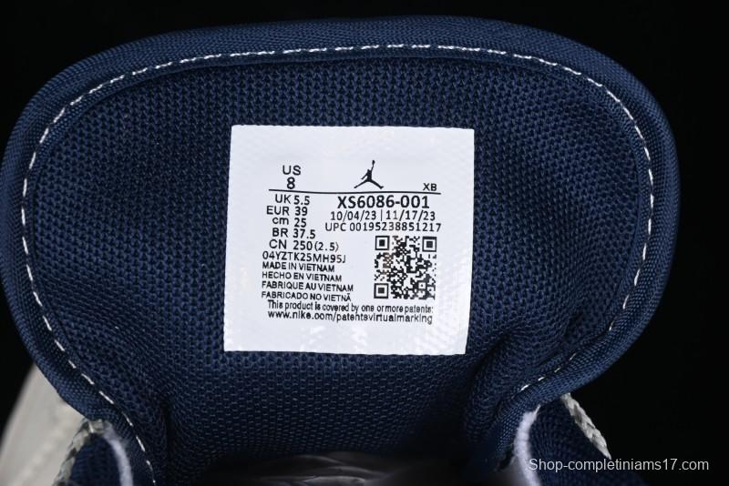 Nike Air Jordan 1 Low Stussy Collaboration - Grey Swoosh Retro Basketball Shoes - XS6086-001