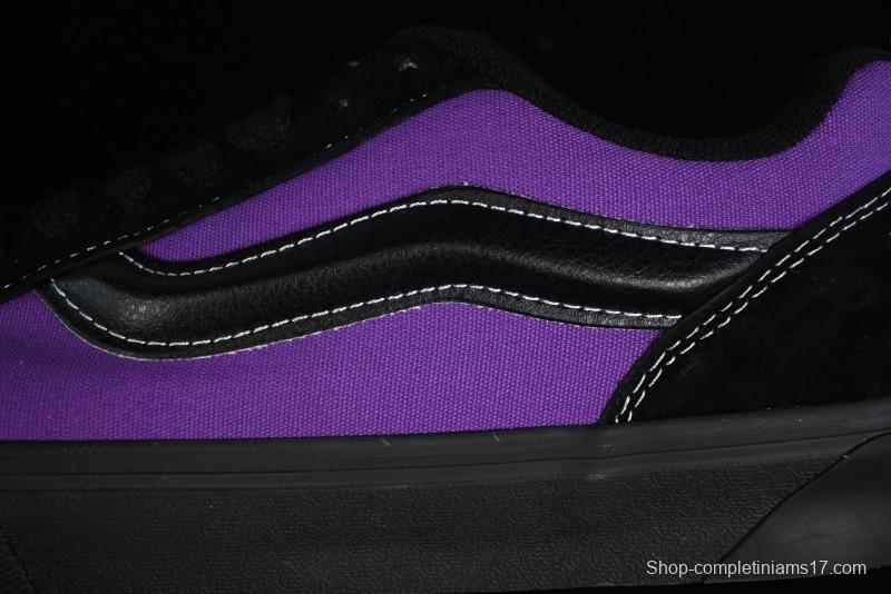 Vans Classics Knu Skool Black Purple Slip-On Shoes - VN0009QCSWE