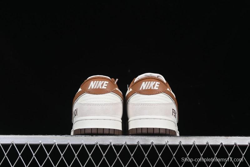Nike SB Dunk Low Fendi Collaboration Anniversary High-End Custom Low-Top Casual Skate Shoes - DJ2024-057