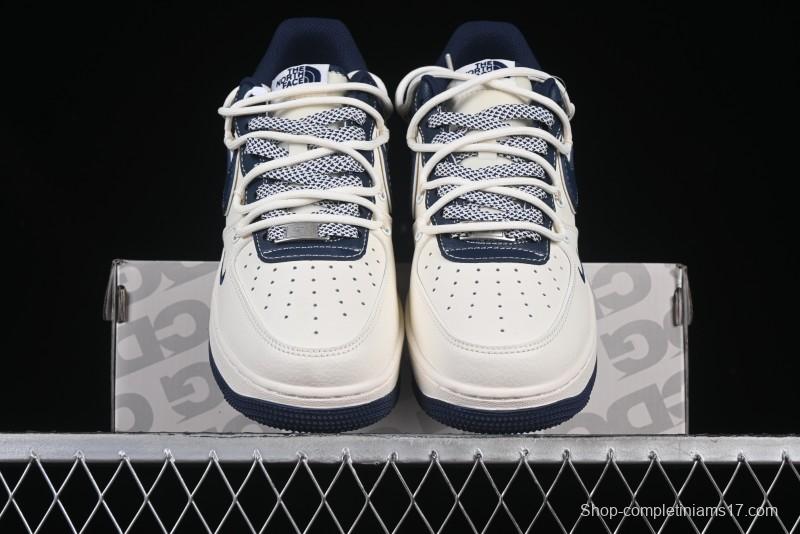 Nike Air Force 1 '07 Low The North Face Collaboration Beige Blue Patchwork Drawstring Casual Shoes - SJ1198-107