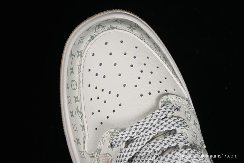 Nike Air Jordan 1 Low OG SP Travis Scott x Fragment Design Retro Sneakers with Reverse Swoosh - SJ2068-006