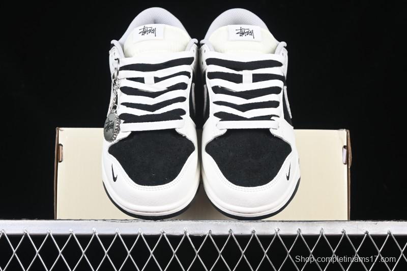 Nike SB Dunk Low Stussy Collaboration - High-End Custom Anniversary Edition Low-Top Casual Skate Shoes SF1029-402