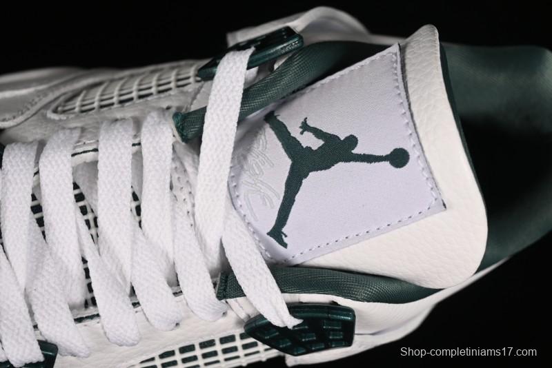Nike Air Jordan 4 Retro Sneakers with Oxidized Green Accents and Visible Air Cushion - AQ8138-103