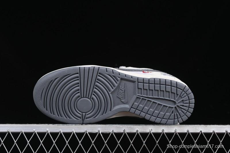 Nike SB Dunk Low Stussy Anniversary Edition Custom High-End Casual Sneakers - DM6868-027