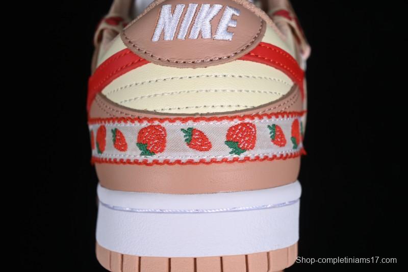 Nike Dunk Low SB Christmas Gift Strawberry Cake Casual Sneakers with Dual Laces - DD1503-118