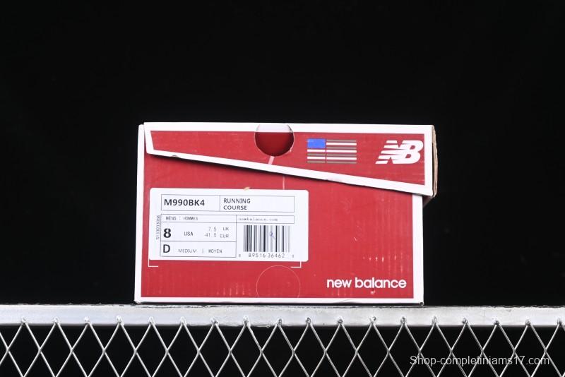 New Balance 990 Series Premium Retro Running Shoes with Carbon Fiber Midsole - M990BK4