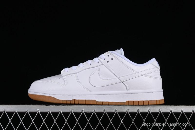 Nike SB Dunk Low Casual Skate Shoes with White and Gum Sole - 311369-100
