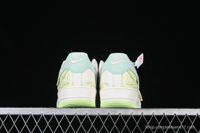 Nike Air Force 1 '07 Low "Green Snake" Year of the Snake Limited Edition Casual Sneakers with Bamboo and Serpent Design - FB1893-555
