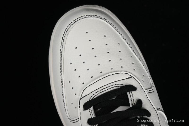 Balenciaga x Nike Air Force 1 '07 Low Triple Swoosh Beige Black Casual Shoes - FR0538-090