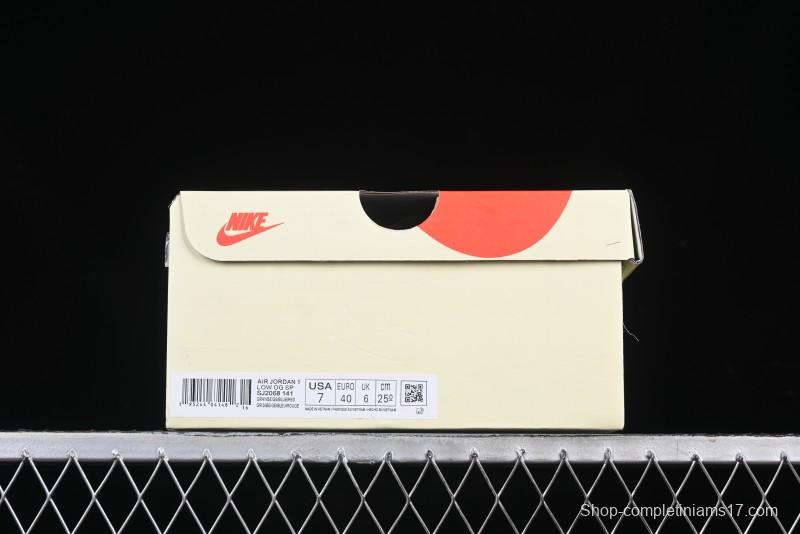 Nike Travis Scott x Fragment Design x Air Jordan 1 Low OG SP AJ1 Retro Sneakers - SJ2068-141
