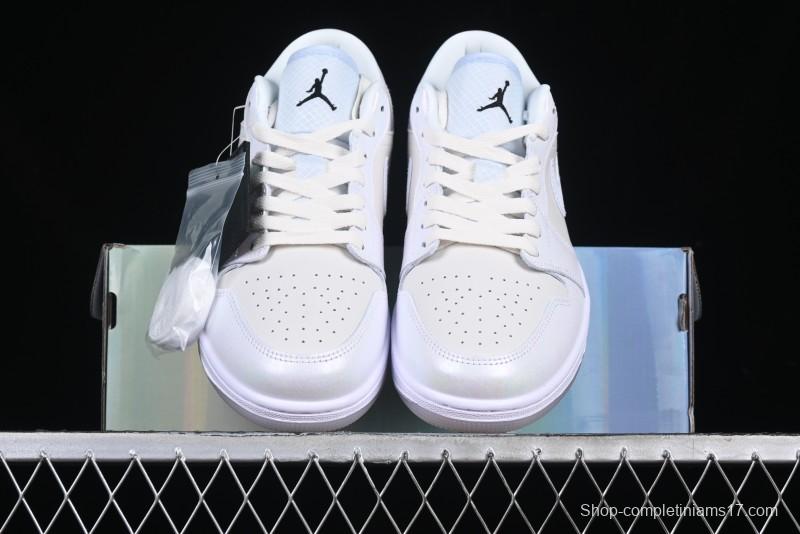 Nike Air Jordan 1 Low "Year of the Snake 2025" AJ1 Basketball Shoes with Iridescent Pearl Finish - HF4080-001