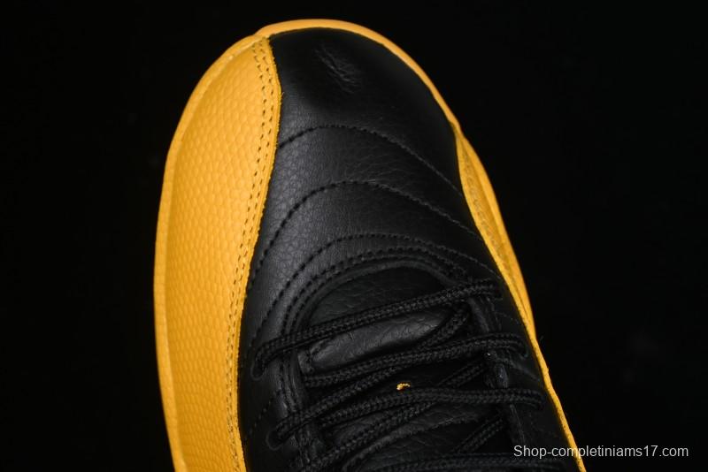 Nike Air Jordan 12 Retro Basketball Shoes in Black and Yellow - 130690-070