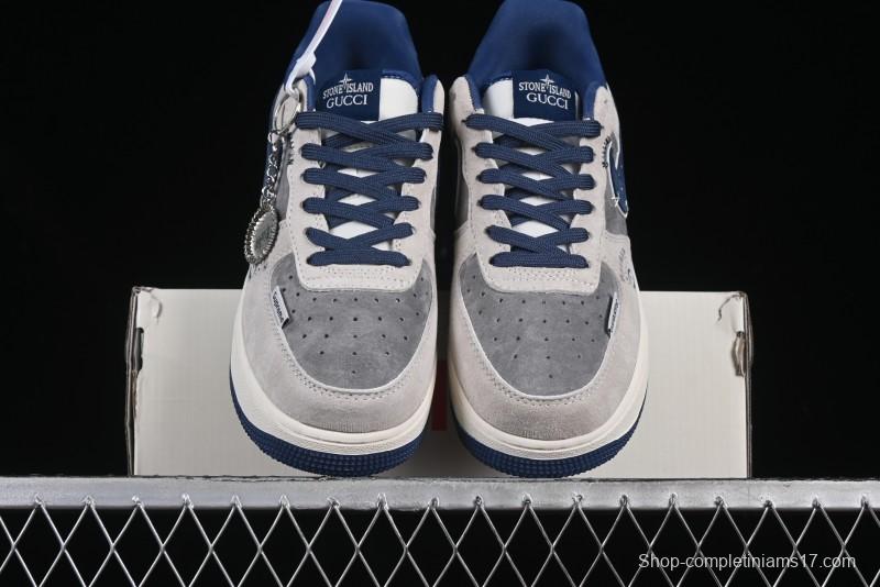 Nike Air Force 1 '07 Low Collaboration with Violent Bear - Snow Grey Pigskin Edition - KK1988-053