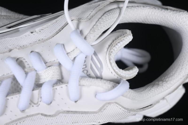 Balenciaga Monday Leather Round Toe Lace-Up Low-Top Lifestyle Sneakers - WDTSC9110