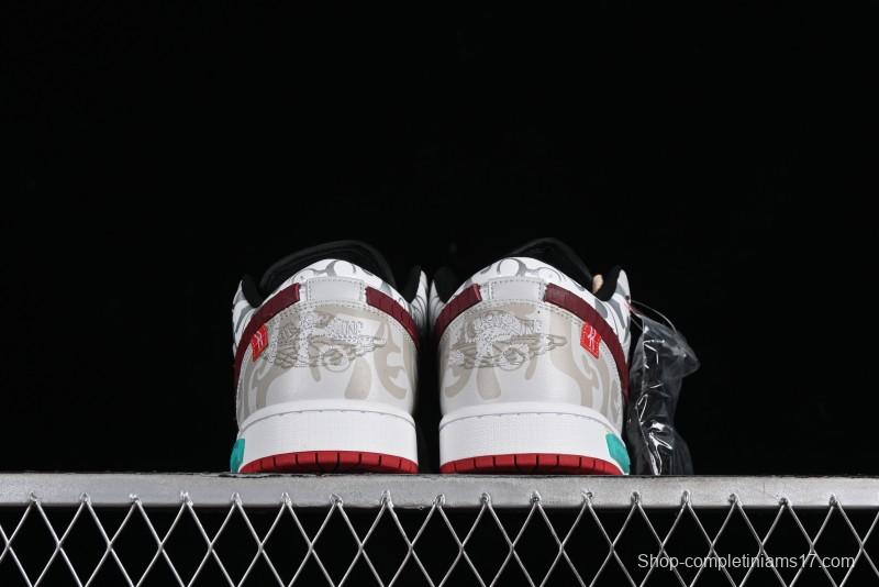 Nike Air Jordan 1 Low AJ1 CNY Year of the Dragon Limited Edition 'Mischievous Panda' Retro Basketball Shoes - 553558-066