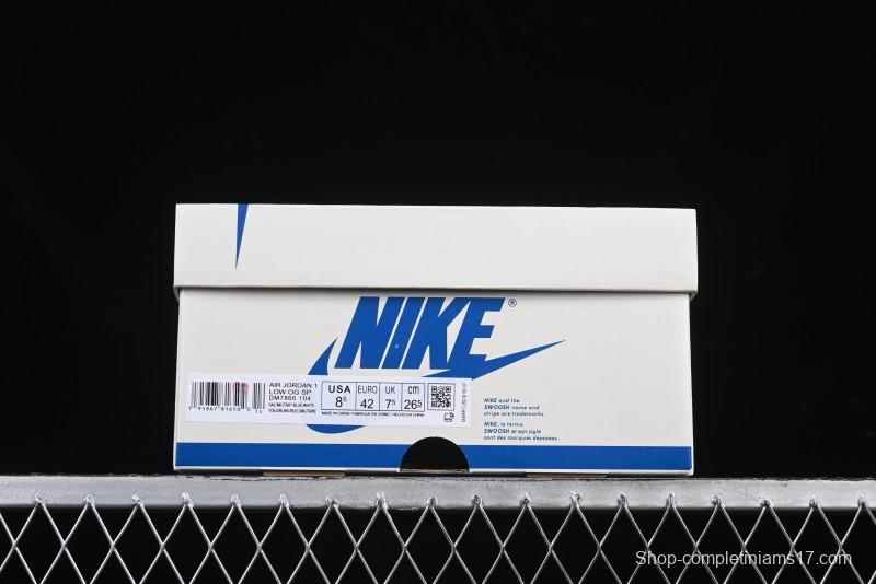 Nike Travis Scott x Air Jordan 1 Low OG AJ1 Reverse Swoosh Sneakers - DM7866-104