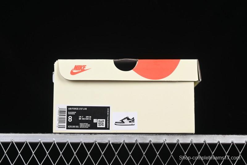 Nike Air Force 1 '07 Low Stussy Collaboration Black & White Swoosh Casual Sneakers - XZ6188-081