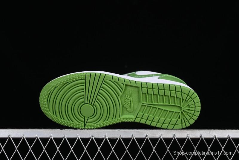Nike Air Jordan 1 Low AJ1 White Green Low Top Lifestyle Basketball Shoes - HF4823-100