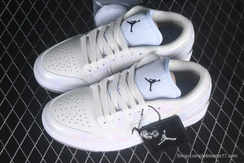 Nike Air Jordan 1 Low "Year of the Snake 2025" Retro Basketball Shoes with Pearl Iridescent Finish - HF4080-001