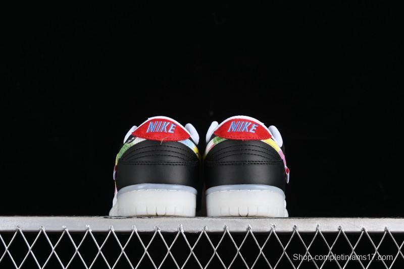 Nike SB Dunk Low Multi-Color Crystal Anniversary Customized Low-Top Casual Skate Shoes - JH8039-935