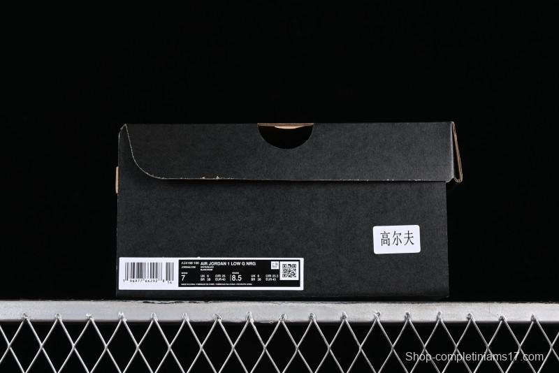 Nike Air Jordan 1 Low Golf AJ1 Golf Shoes with Laser Leather Black Double Hook - FZ4159-100