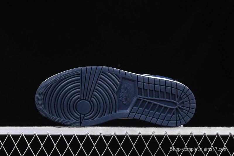 Nike Travis Scott x Fragment Design x Air Jordan 1 Low OG SP AJ1 MLB Collaboration White Blue Denim Low-top Casual Sneakers - DM7866-051