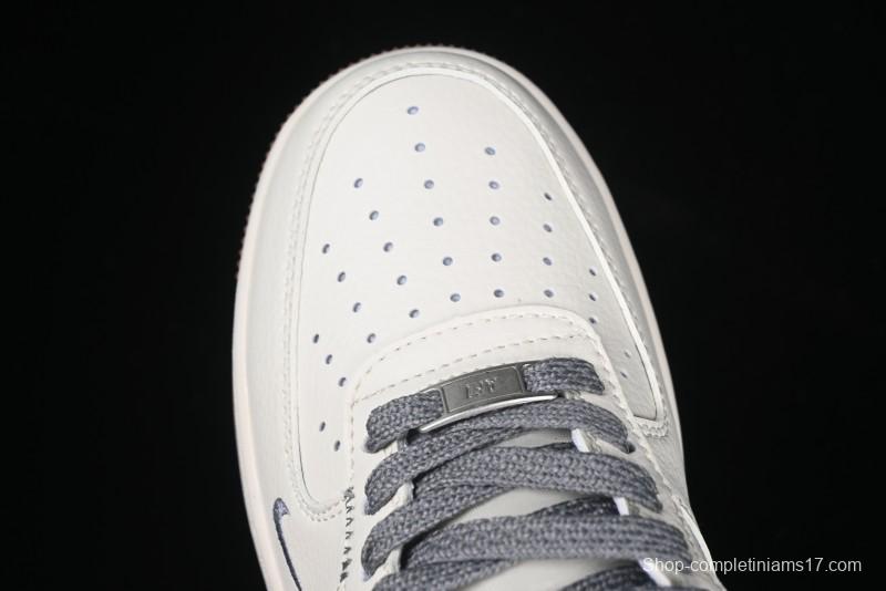 Nike Air Force 1 '07 Low Stussy Collaboration - Grey Swoosh Casual Sneakers - XZ6188-256