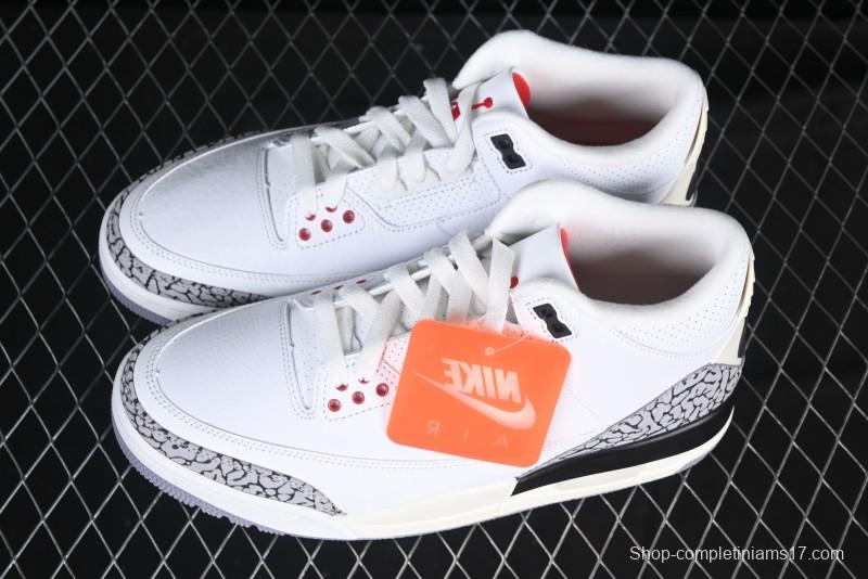Nike Air Jordan 3 Retro White Cement Reimagined Basketball Shoes - DN3707-100