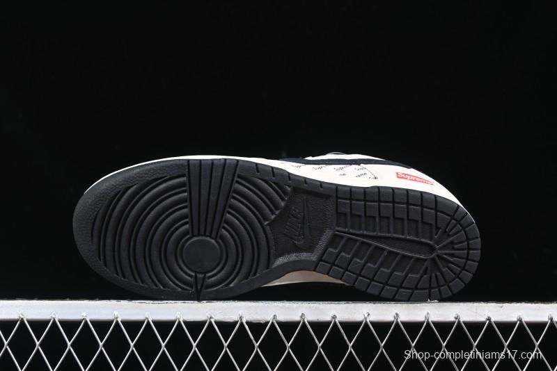 Nike SB Dunk Low Supreme Collaboration - Beige Brown Anniversary High-End Custom Low-Top Casual Skate Shoes - XS1086-003