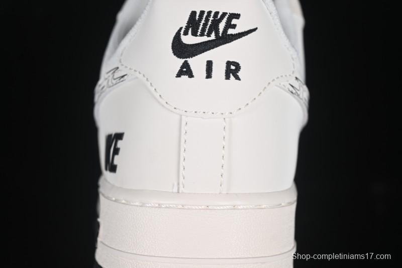 Nike Air Force 1 '07 Low Casual Sneakers with Multi-Swoosh Design - HH7518-046