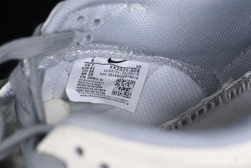 Nike SB Dunk Low Stussy Collaboration Light Grey Brushed Swoosh Anniversary Custom Low-Top Casual Sneakers - XX2025-608