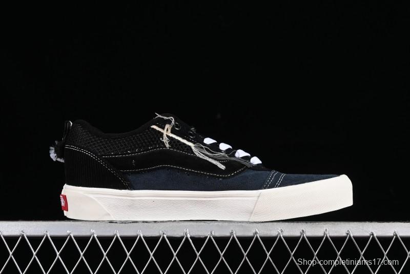 Vans Knu Skool Dragon Whisker Black Blue Slip-Resistant Cushioned Casual Low-Top Sneakers - VN0AUAK335