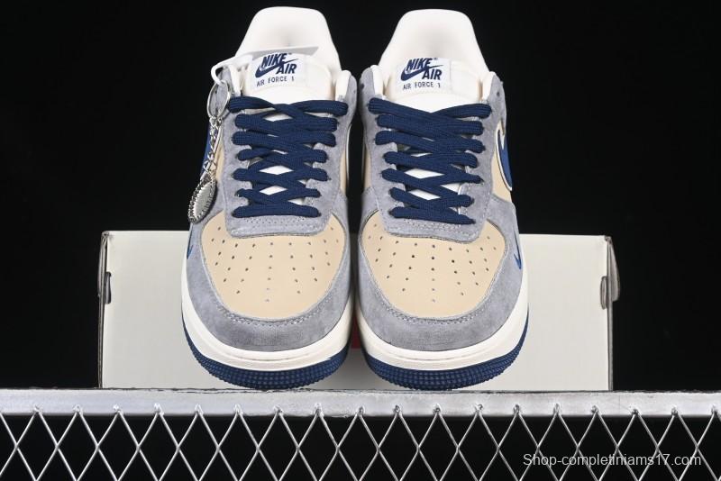 Nike Air Force 1 '07 Low Volon Bear Collaboration Blue Swoosh Casual Sneakers - KK1988-045