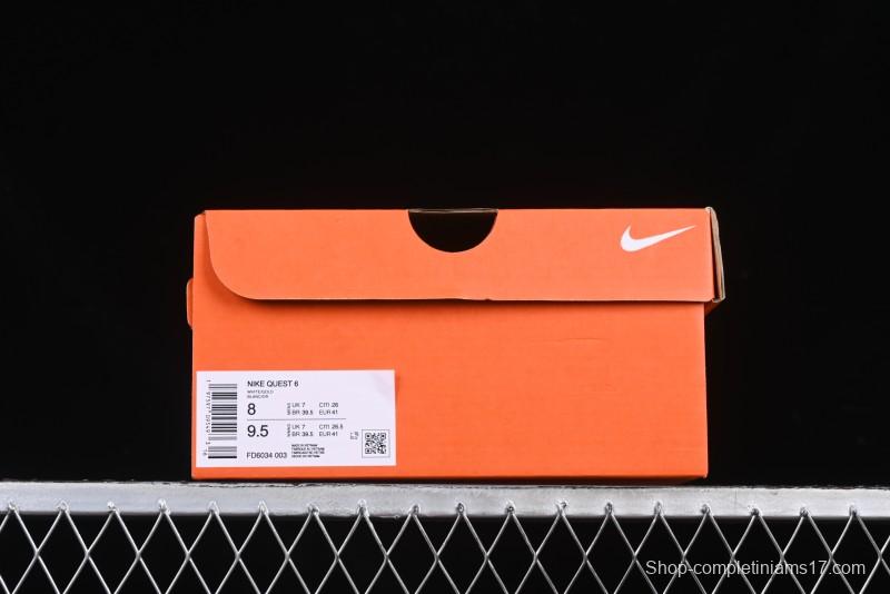 Nike Quest 6 Extreme Series Cushioned Lightweight Running Shoes - FD6034-003