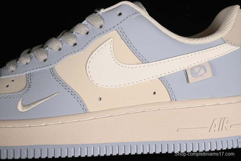 Nike Air Force 1 '07 Low Casual Sneakers in Ancient Blue with Full-Length Honeycomb Air Cushion - DB3301-199